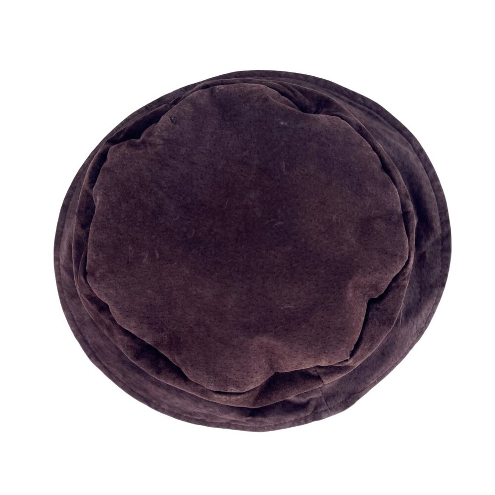 Vintage Genuine Leather Suede Bucket Hat Brown Unisex Lined Y2K - Picture 3 of 9